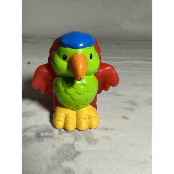 Little People 2001 PARROT blue head Noah’s Ark Fisher Price bird zoo animal Vtg - Picture 1 of 6